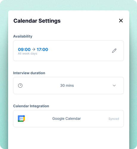 Smooth Interview with calendar sync