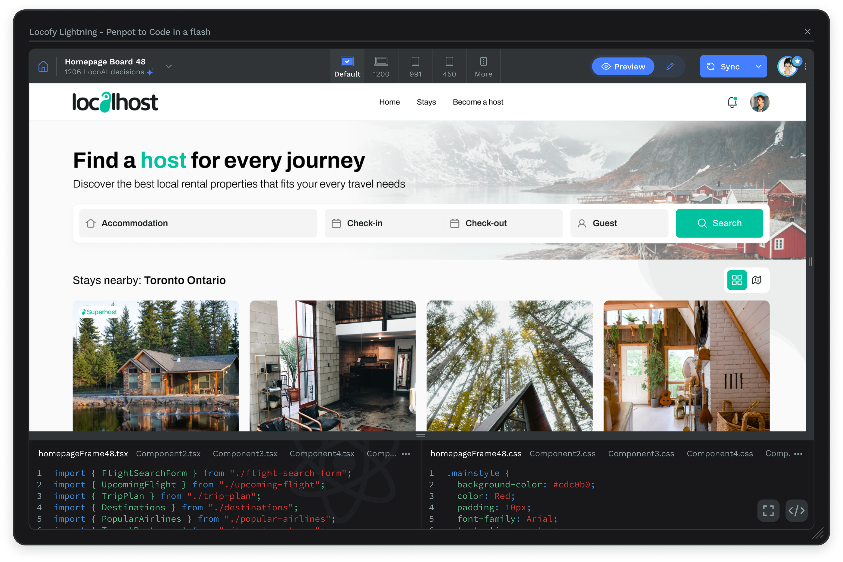 Locofy Lightning - Penpot to Code in a flash screenshot 2