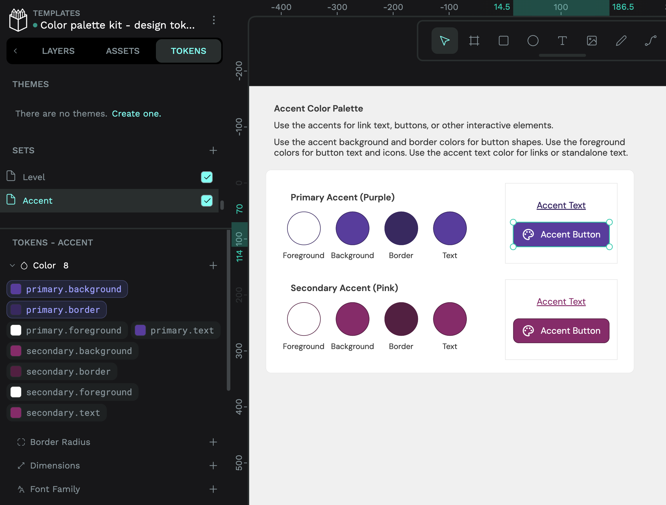 Color palette kit - Design tokens edition screenshot 2