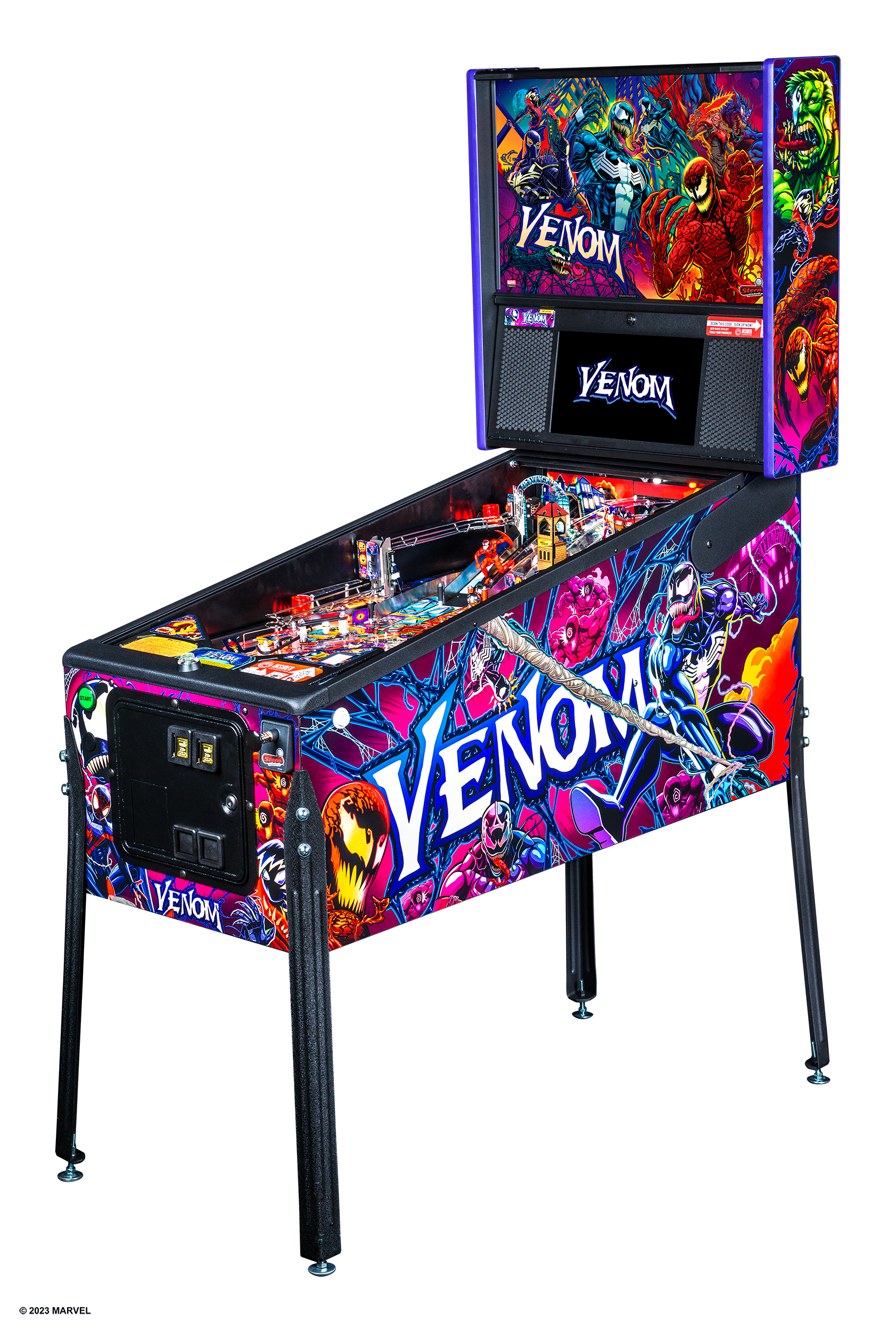 Venom Stern pinball machine cabinet