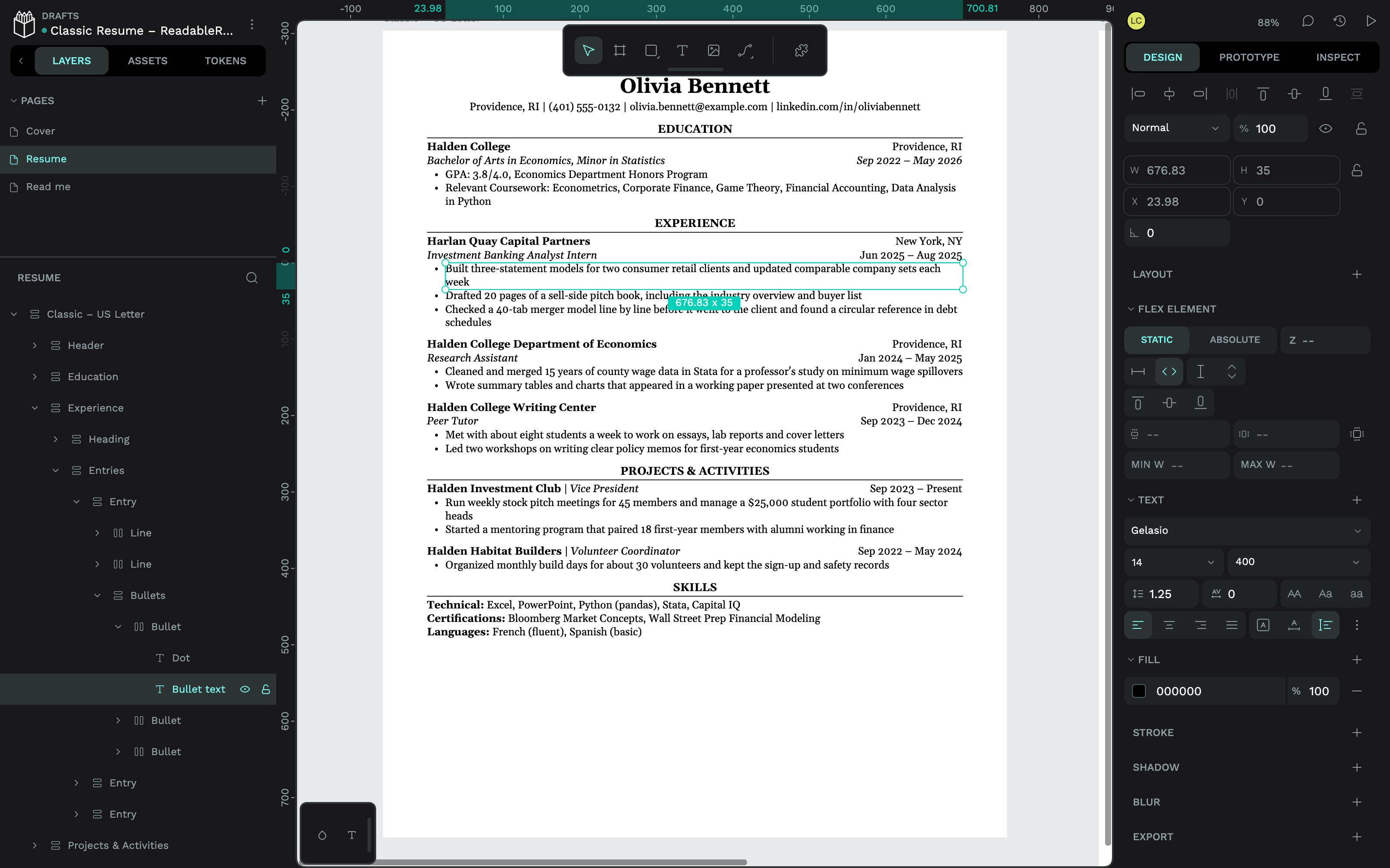 Classic Resume screenshot 1