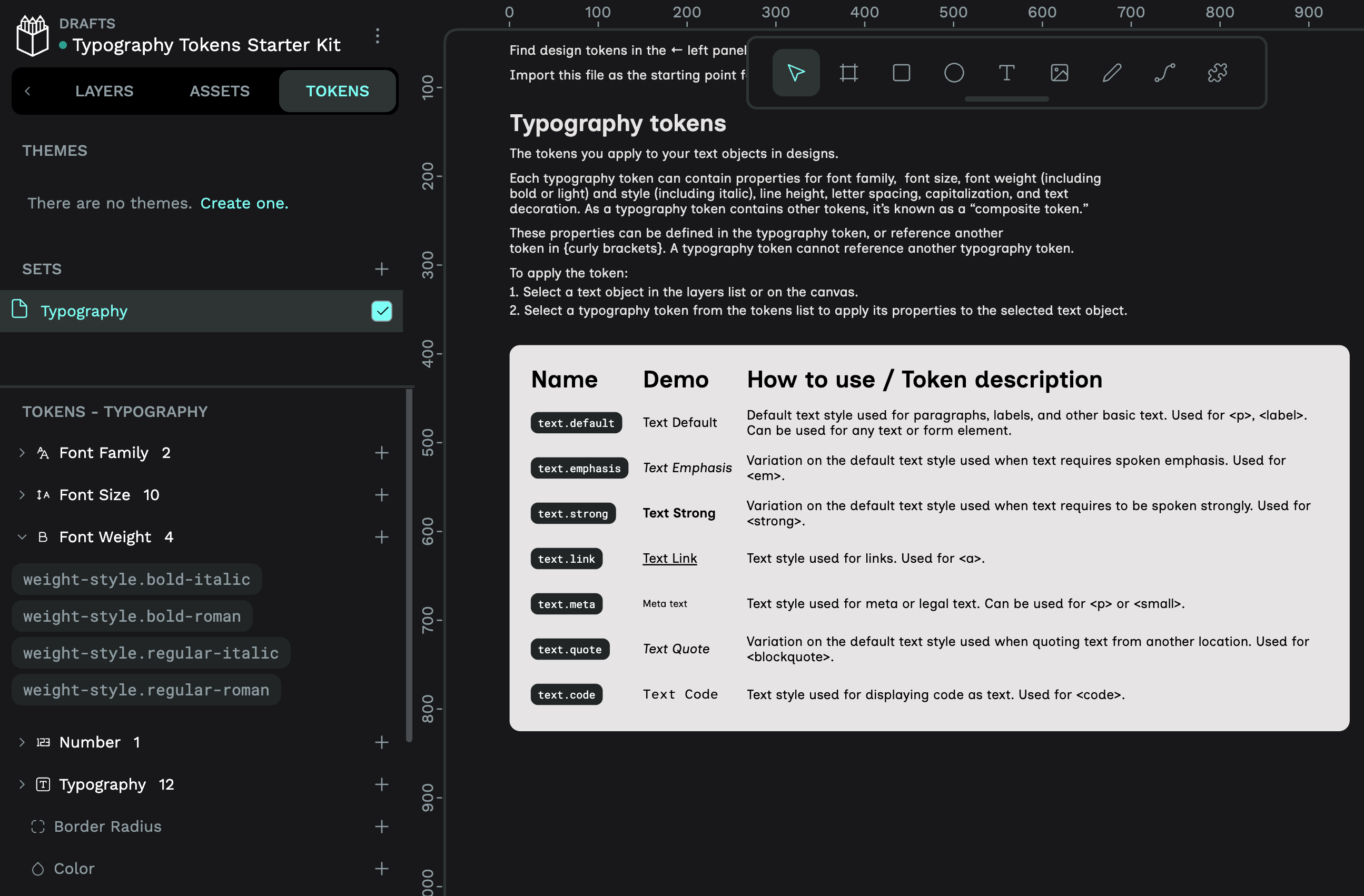 Typography design tokens starter kit screenshot 3