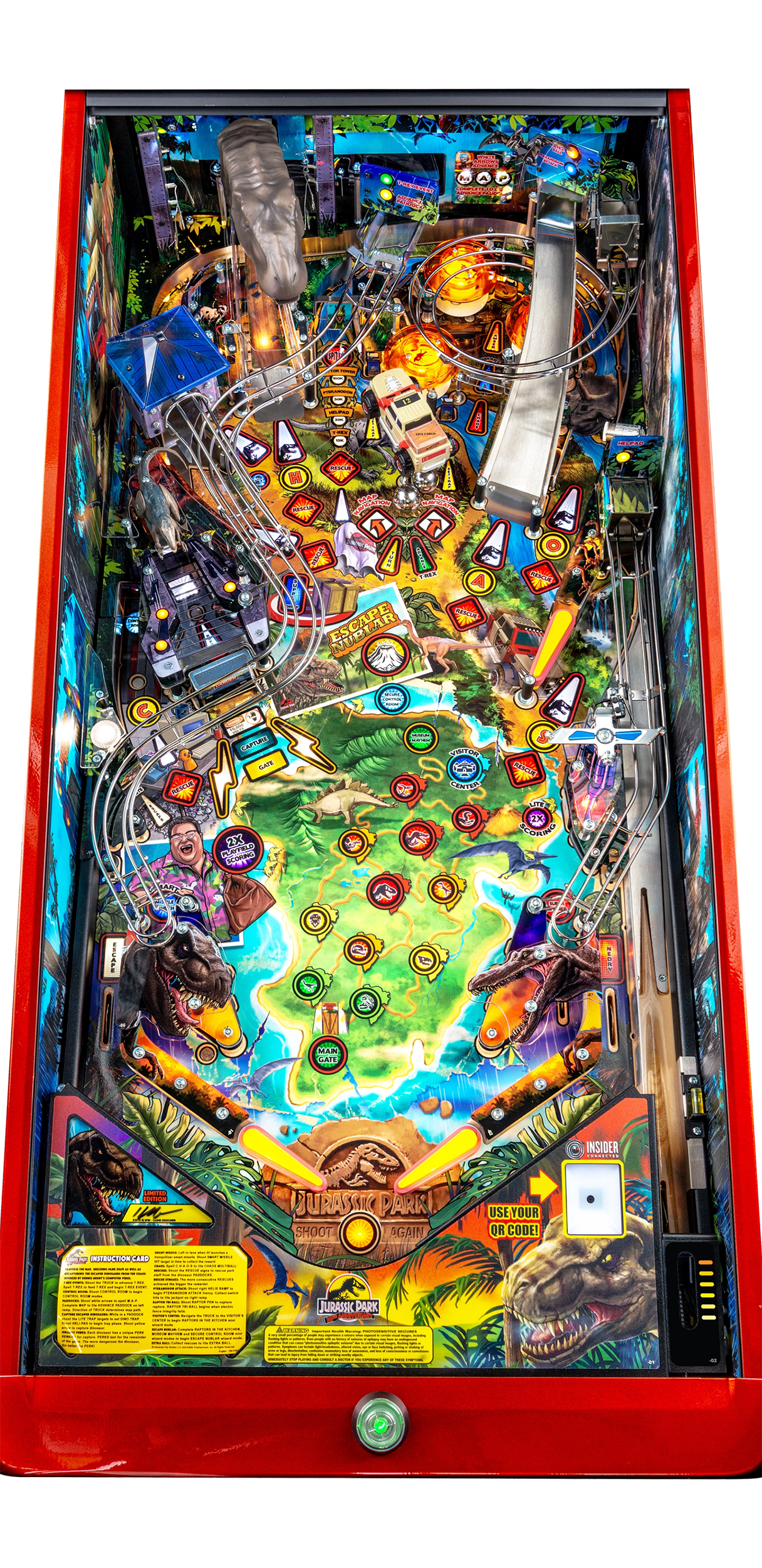 Jurassic Park Anniversary Edition playfield.
