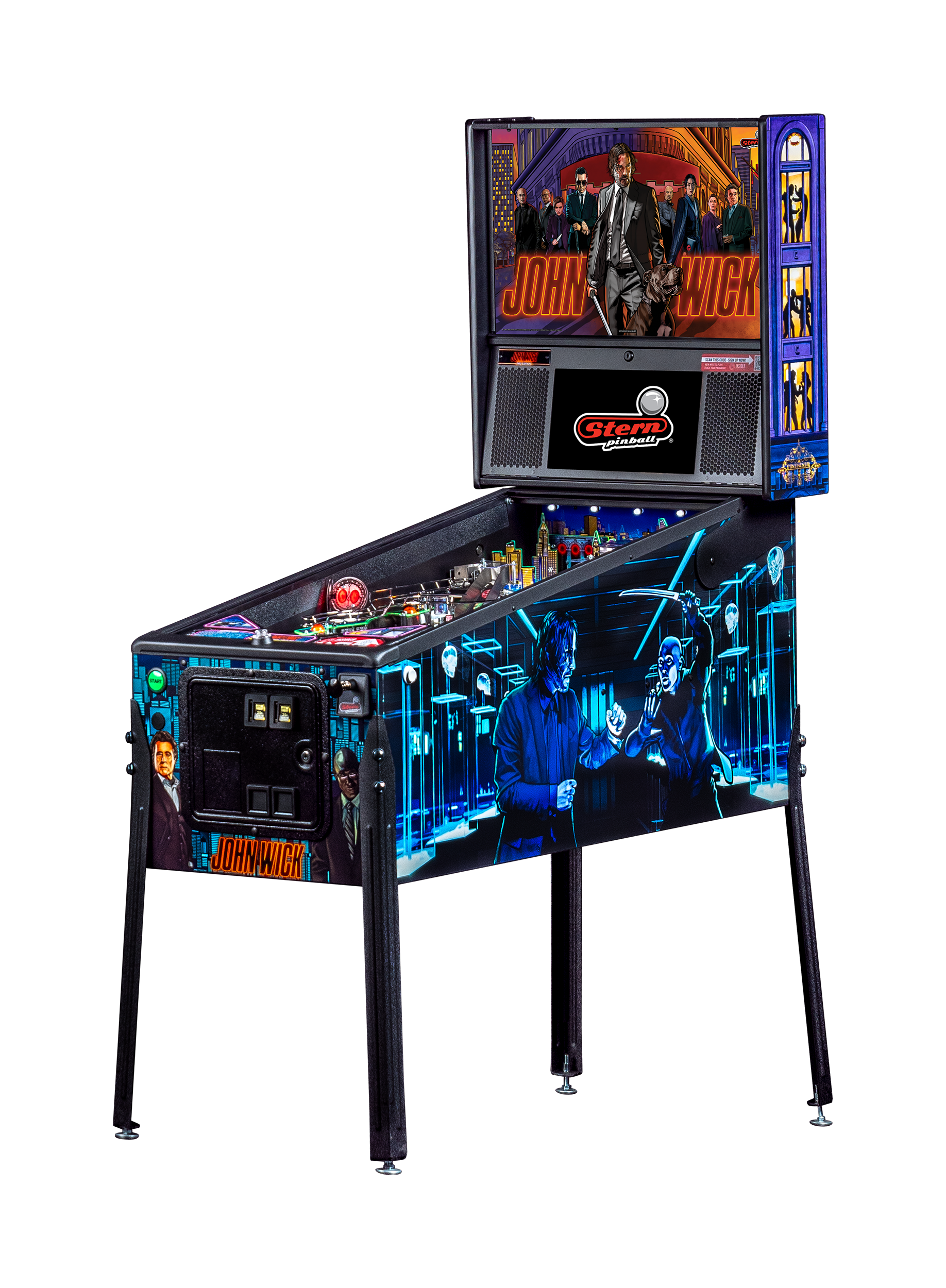 John Wick Stern pinball machine cabinet