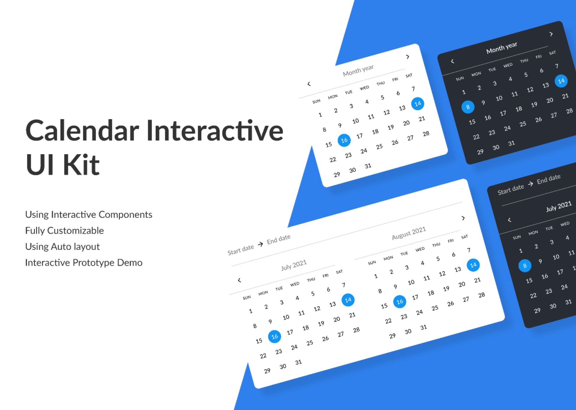 Calendar Interactive UI Kit