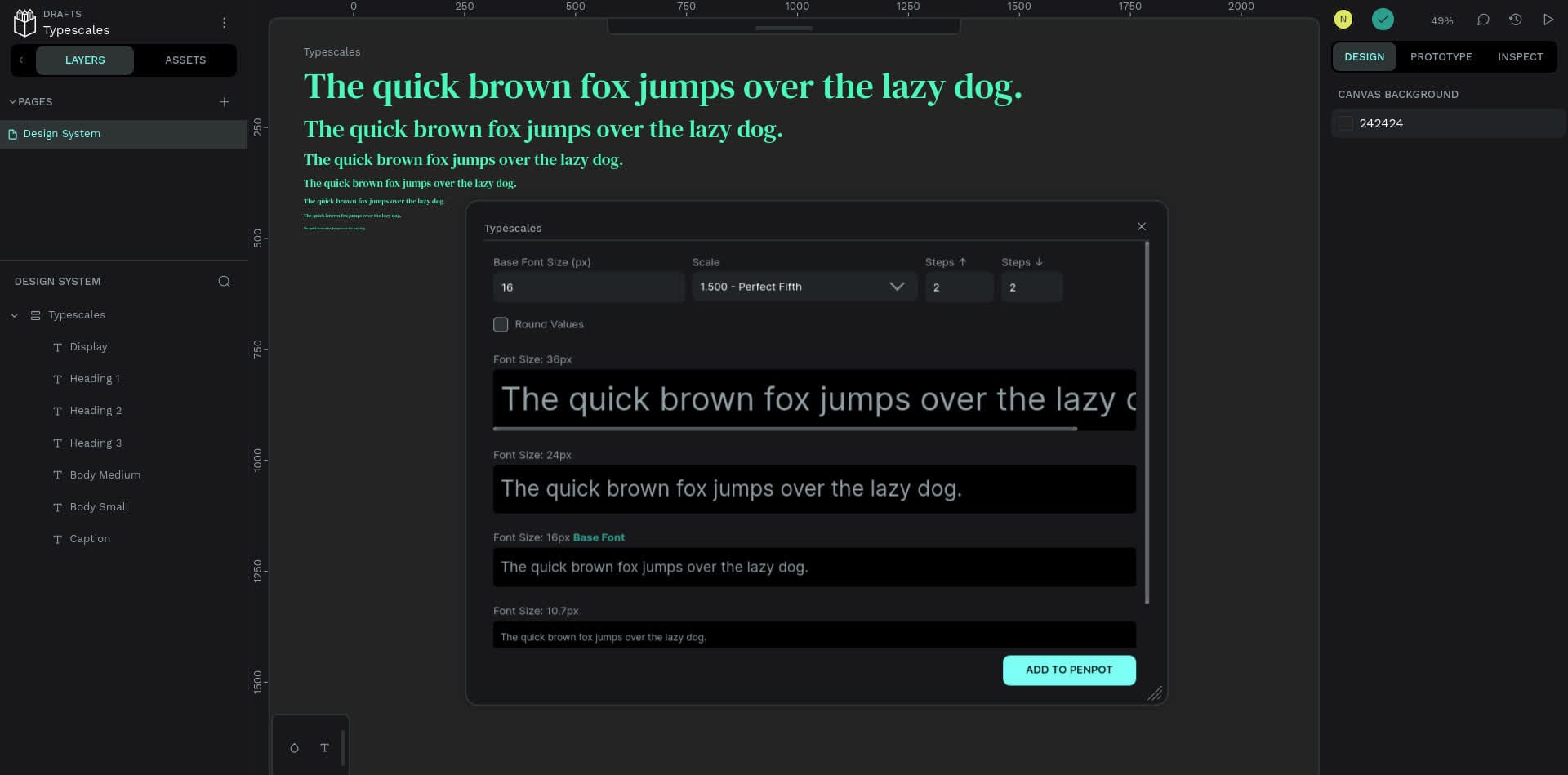 Typescales screenshot 2