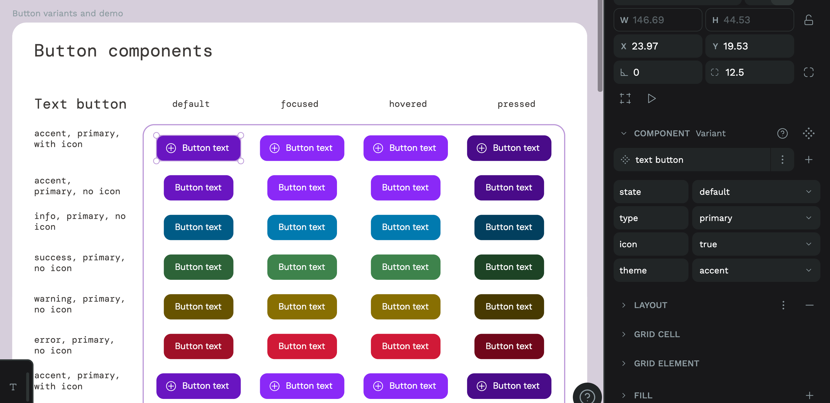 Variant examples screenshot 1