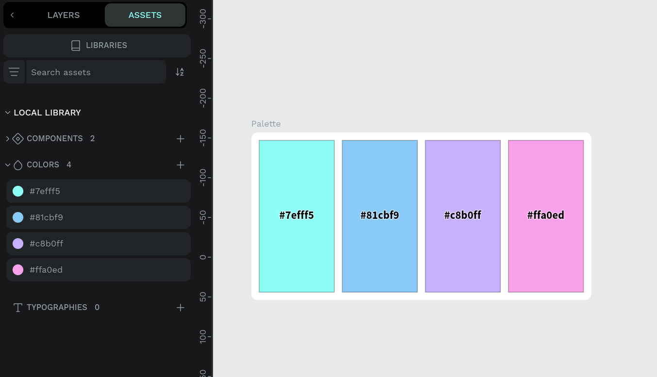 Create Palette from library screenshot 2