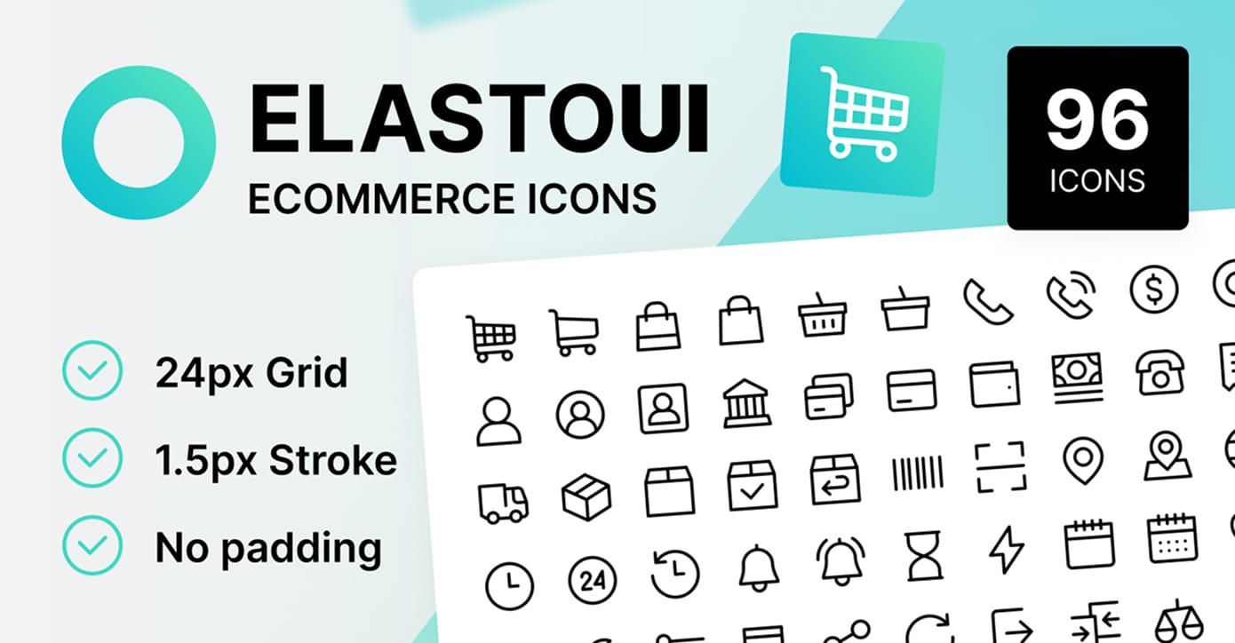 ElastoUI - Ecommerce UI Icons Library