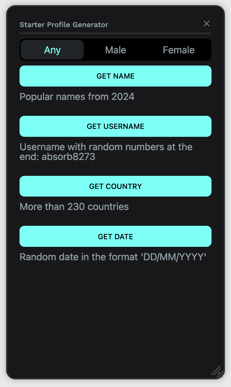 Starter Profile screenshot 2