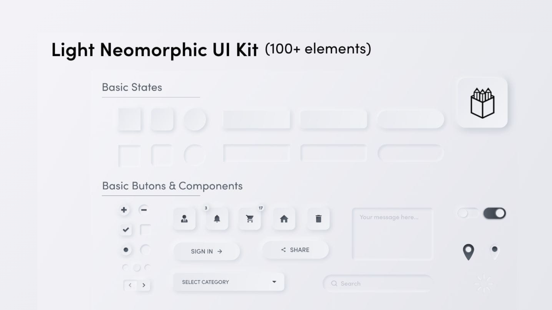 Neomorphic UI kit