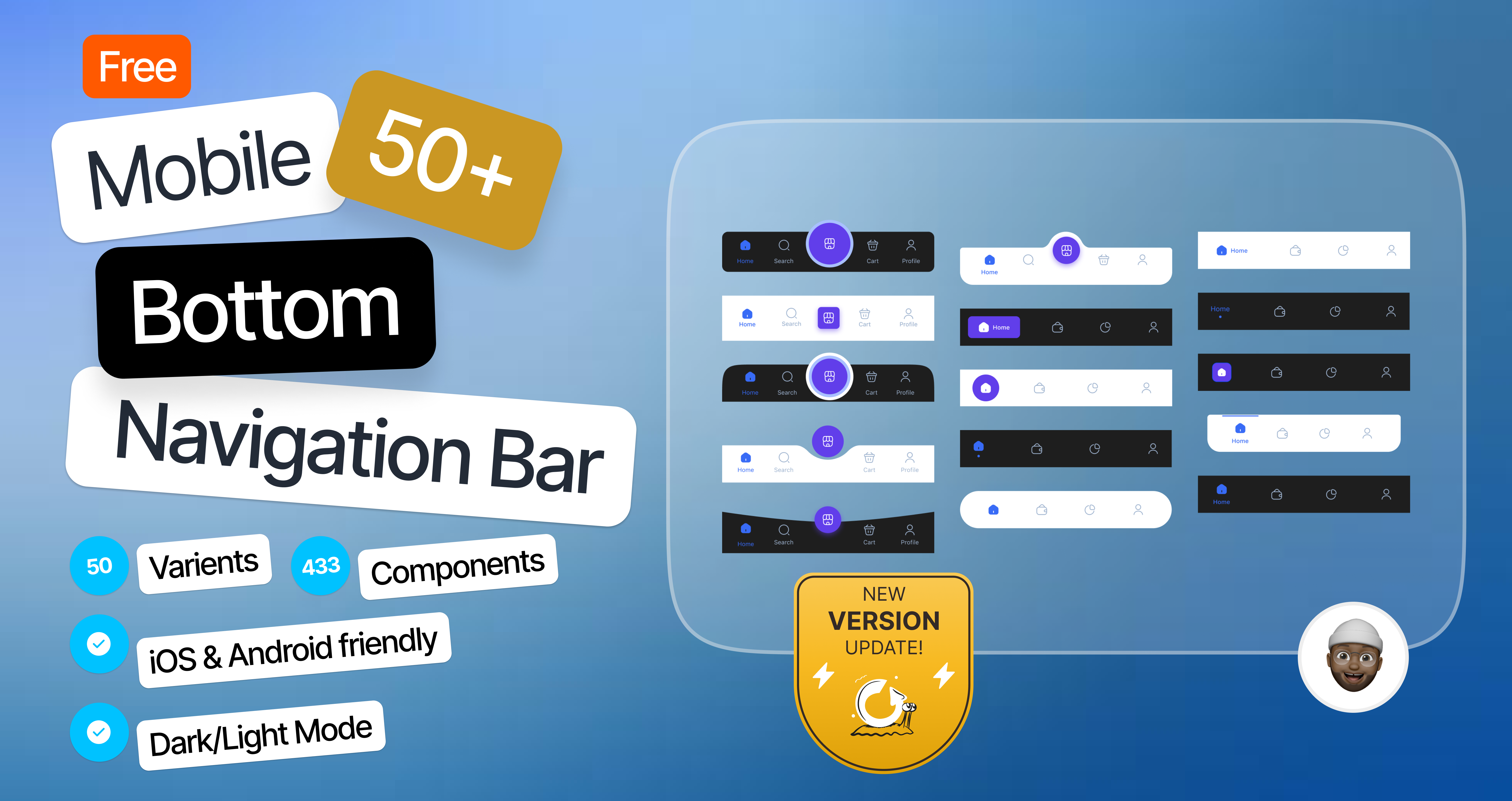 50 Mobile Bottom Navigation Bar