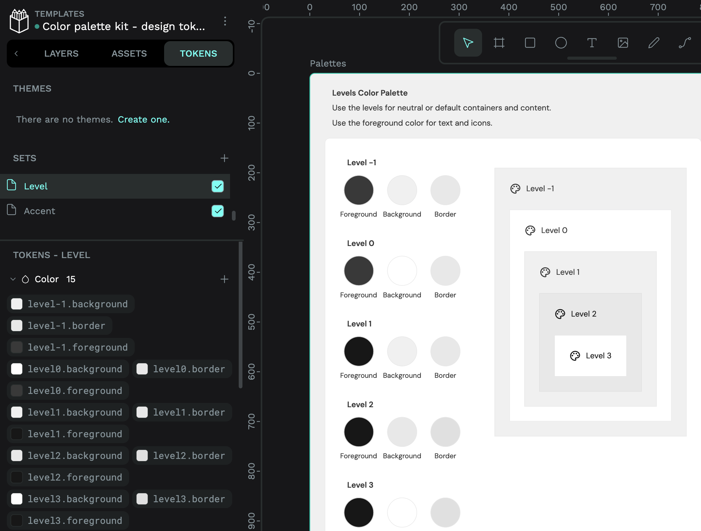 Color palette kit - Design tokens edition screenshot 1