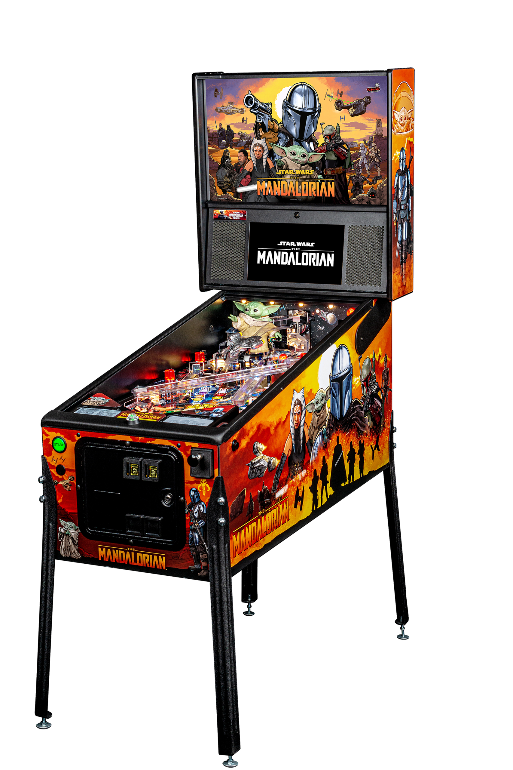 Star Wars: The Mandalorian Stern pinball machine cabinet