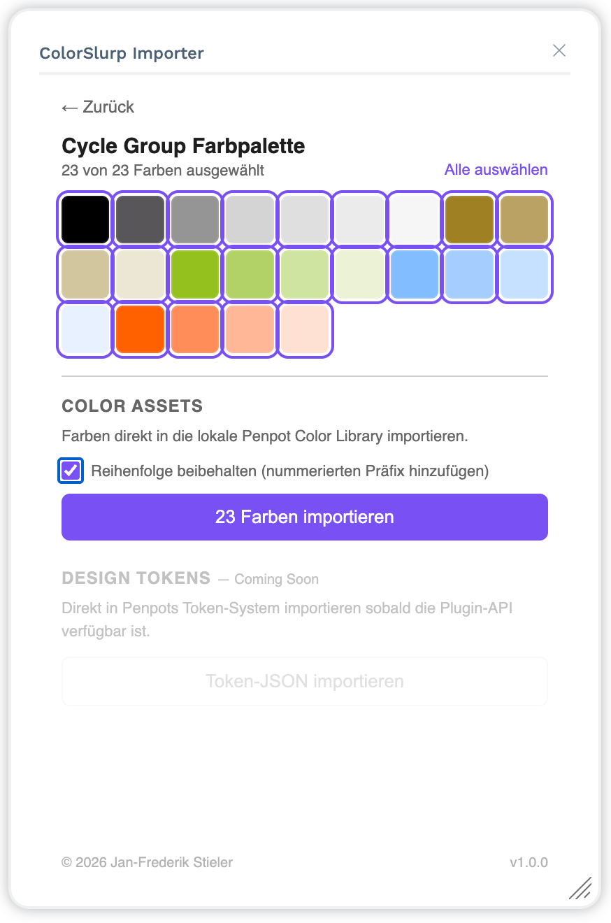 Colorslurp Importer screenshot 1