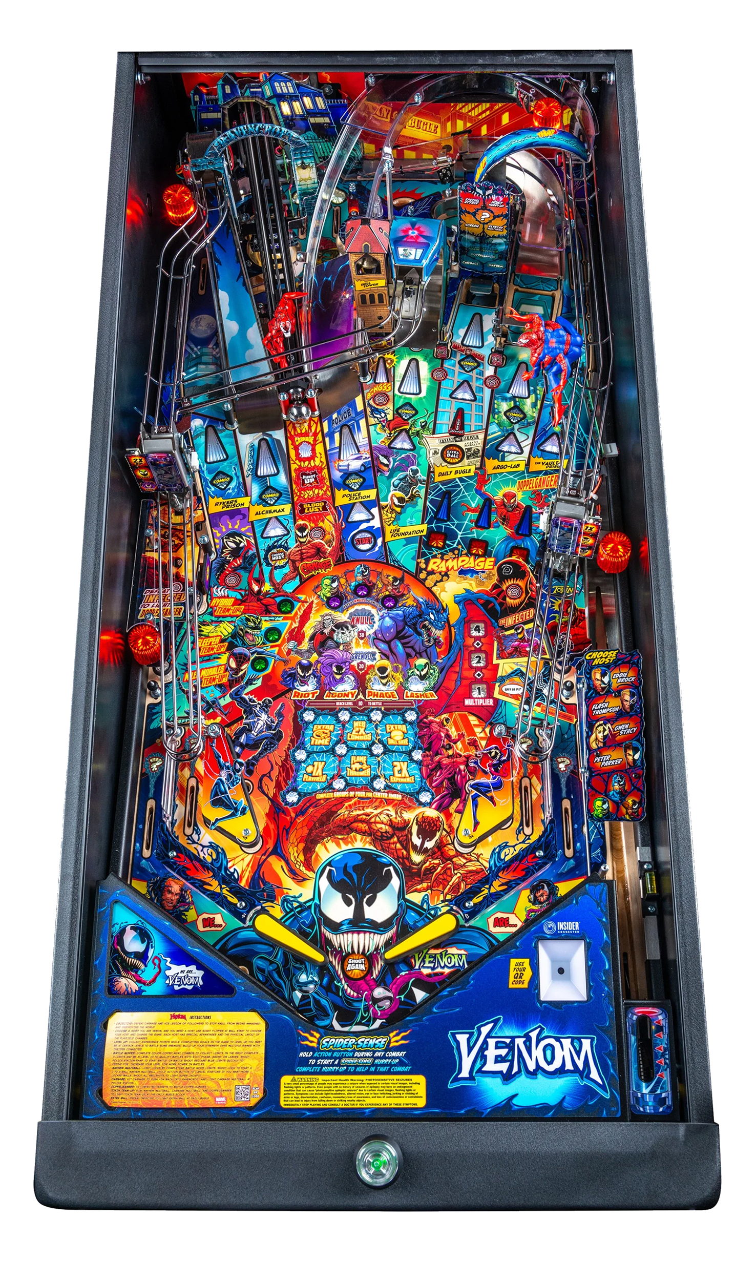 Venom premium pinball machine playfield image.