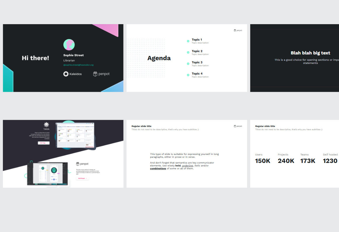 Penpot slides template screenshot 1