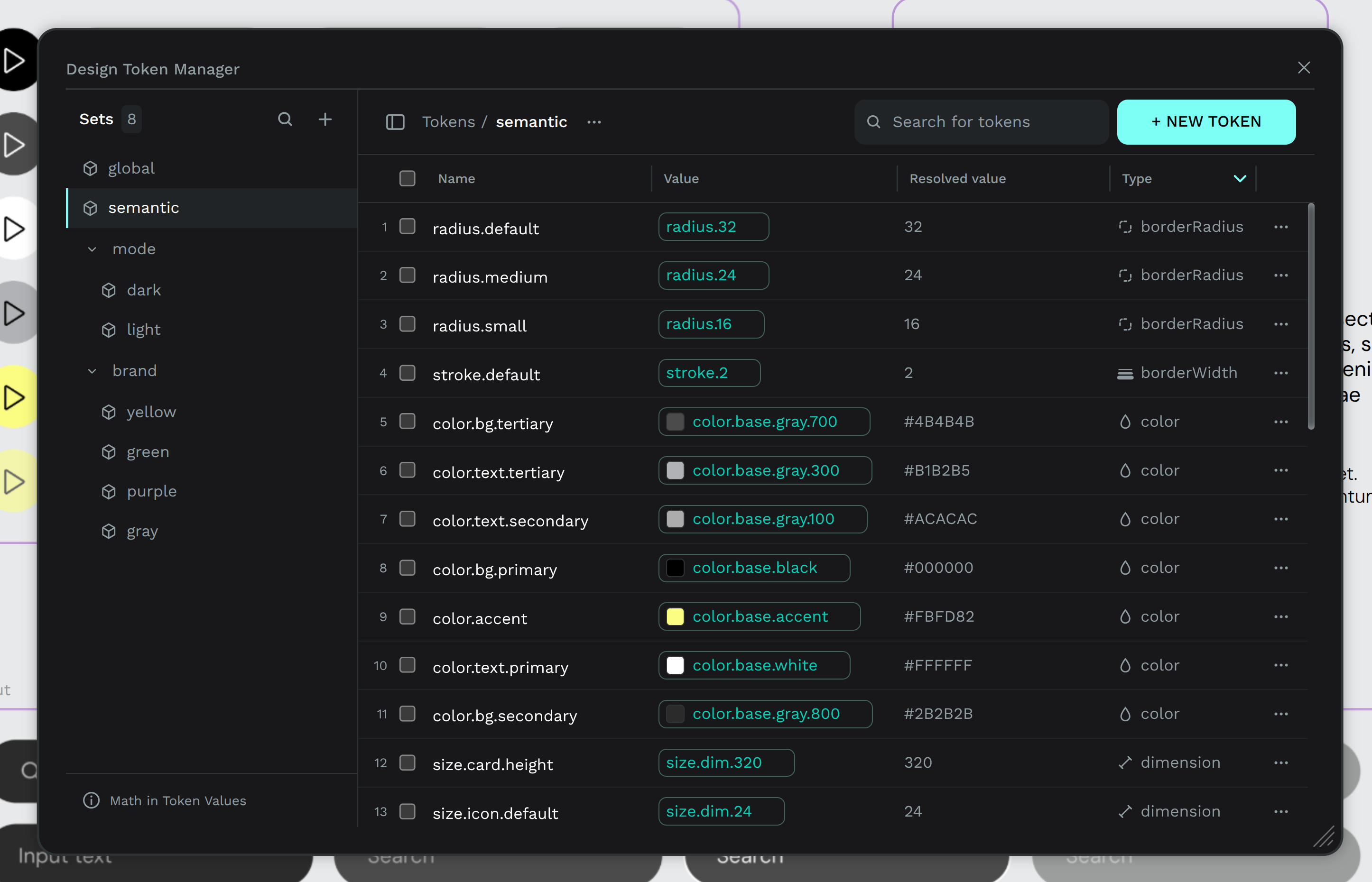 Design Token Manager screenshot 2
