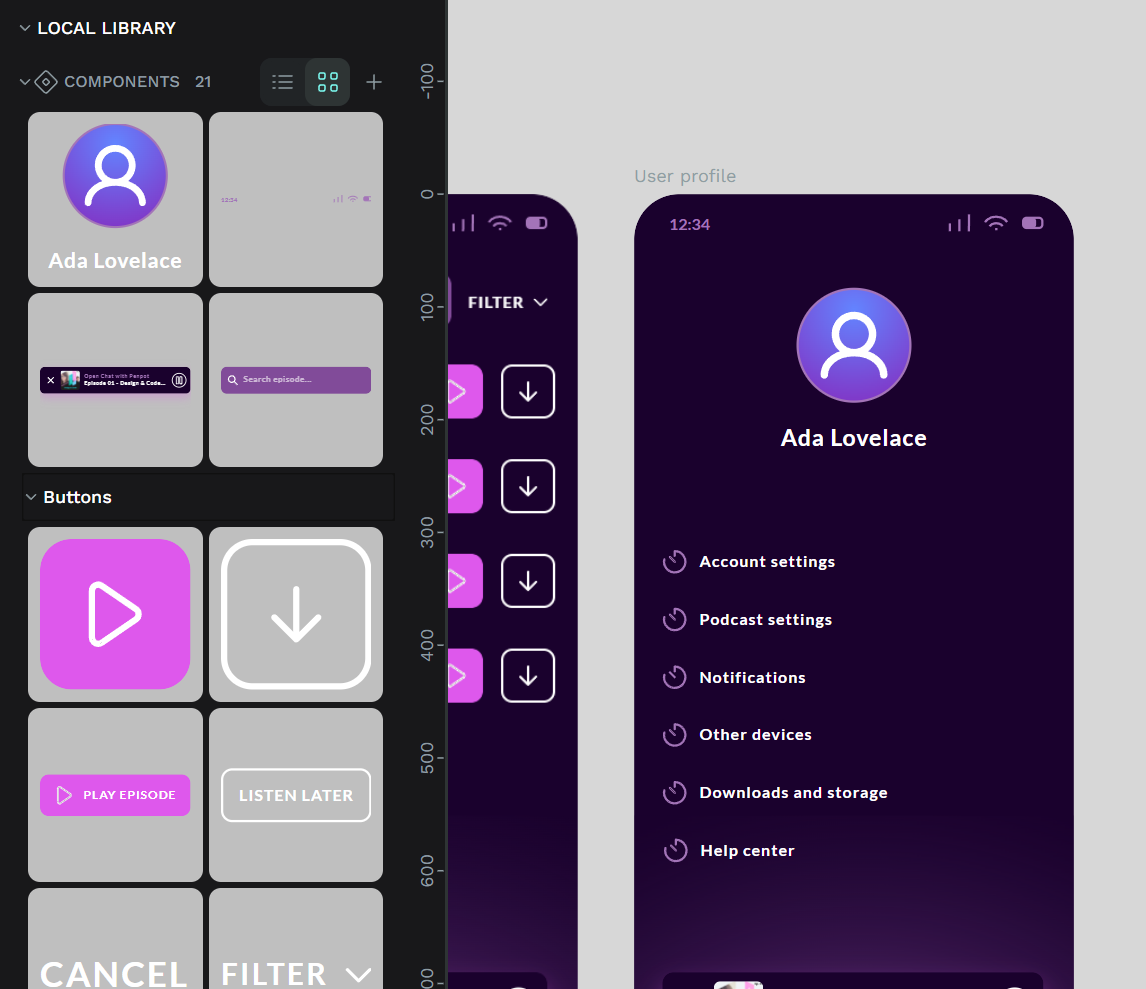 Podcast app screenshot 2