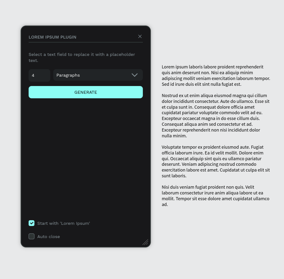 Lorem ipsum screenshot 2