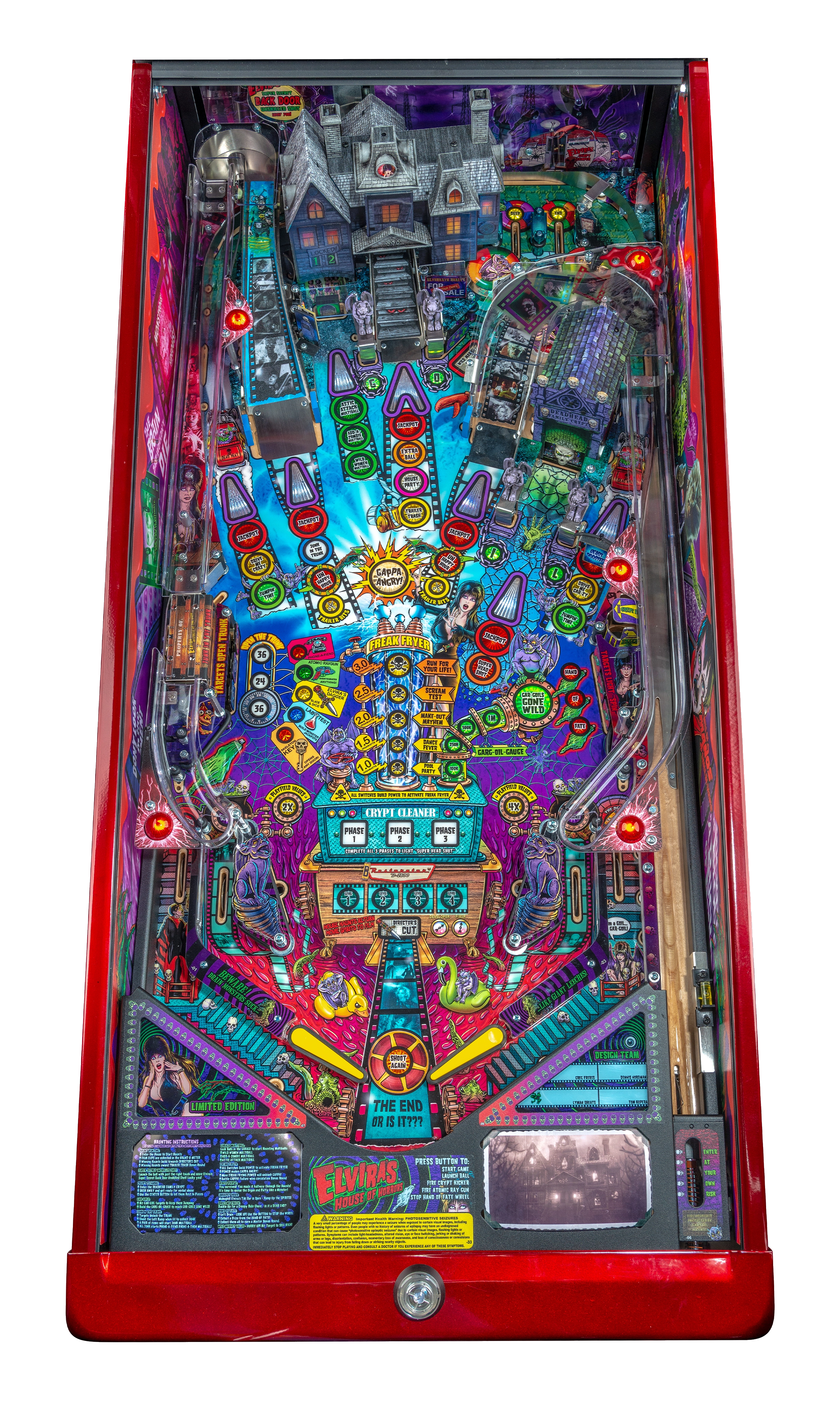 Elvira's House of Horrors Limited Edition playfield.