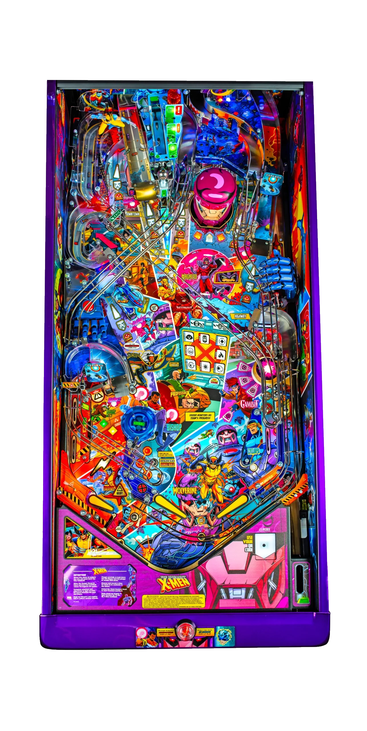 The Uncanny X-Men Limited Edition pinball playfield.