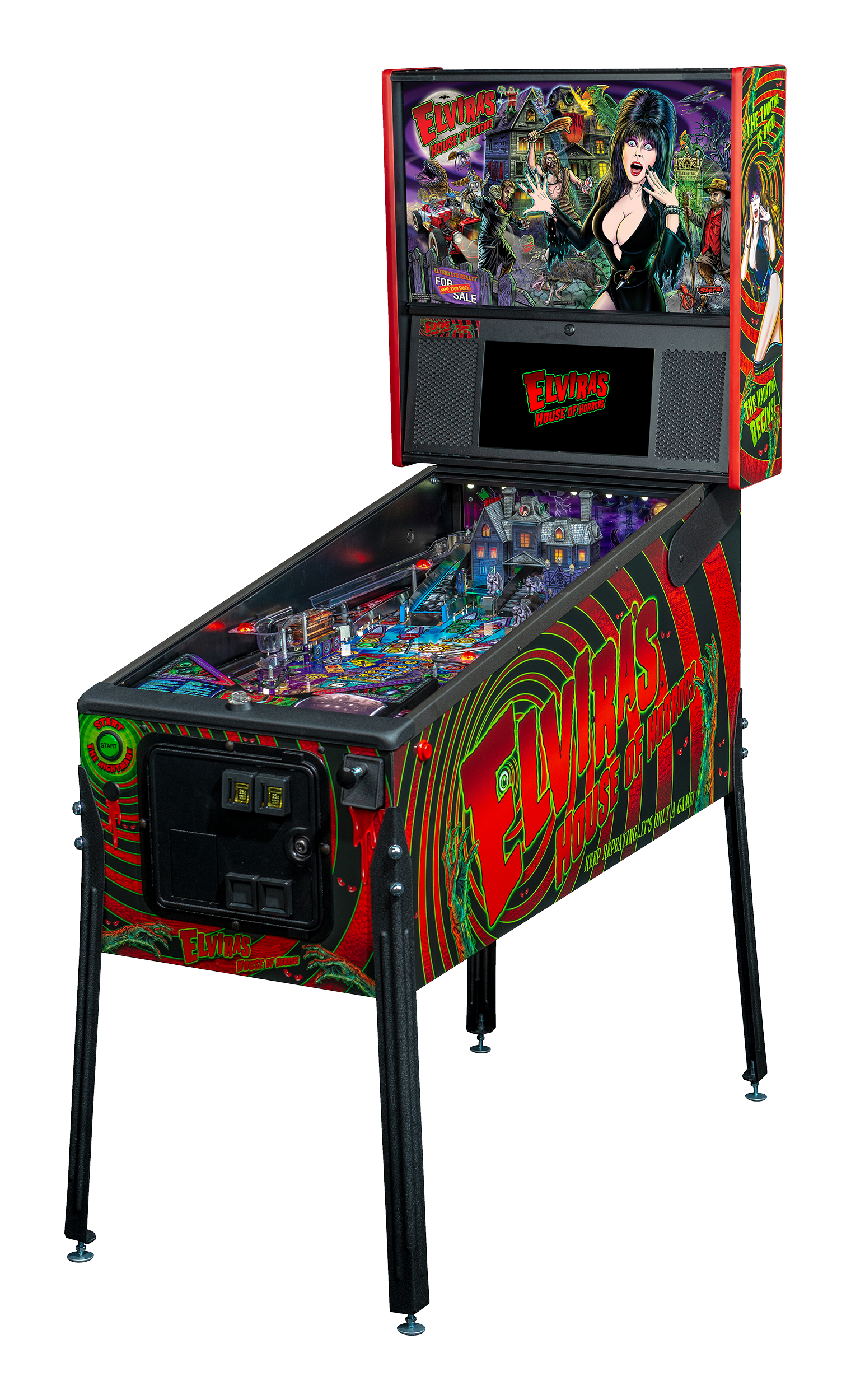 Elvira's House of Horrors Stern pinball machine cabinet