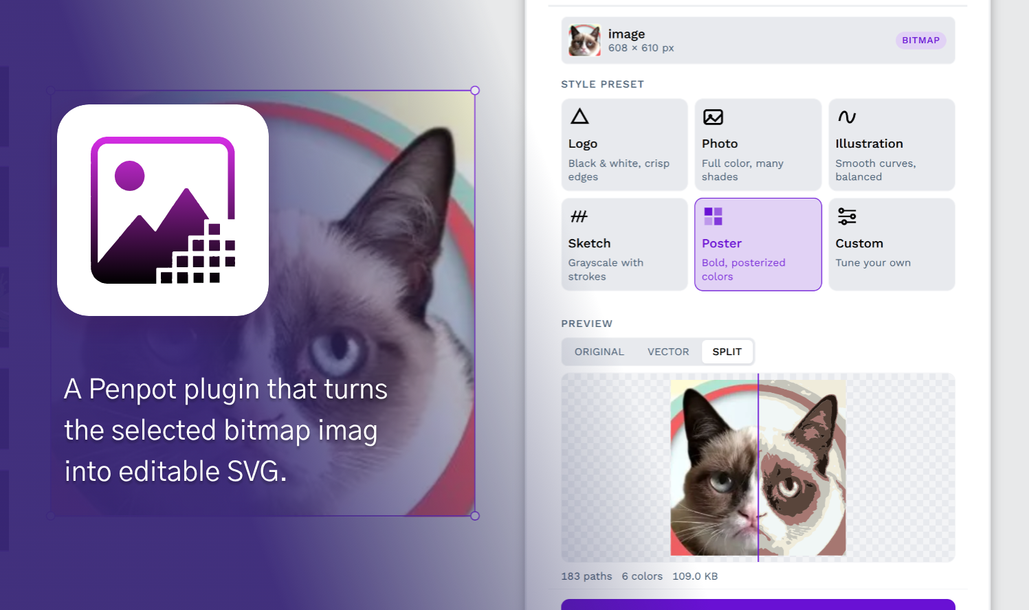 Penpot vectorize plugin