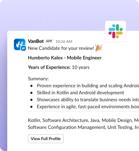 Get Candidates in your slack