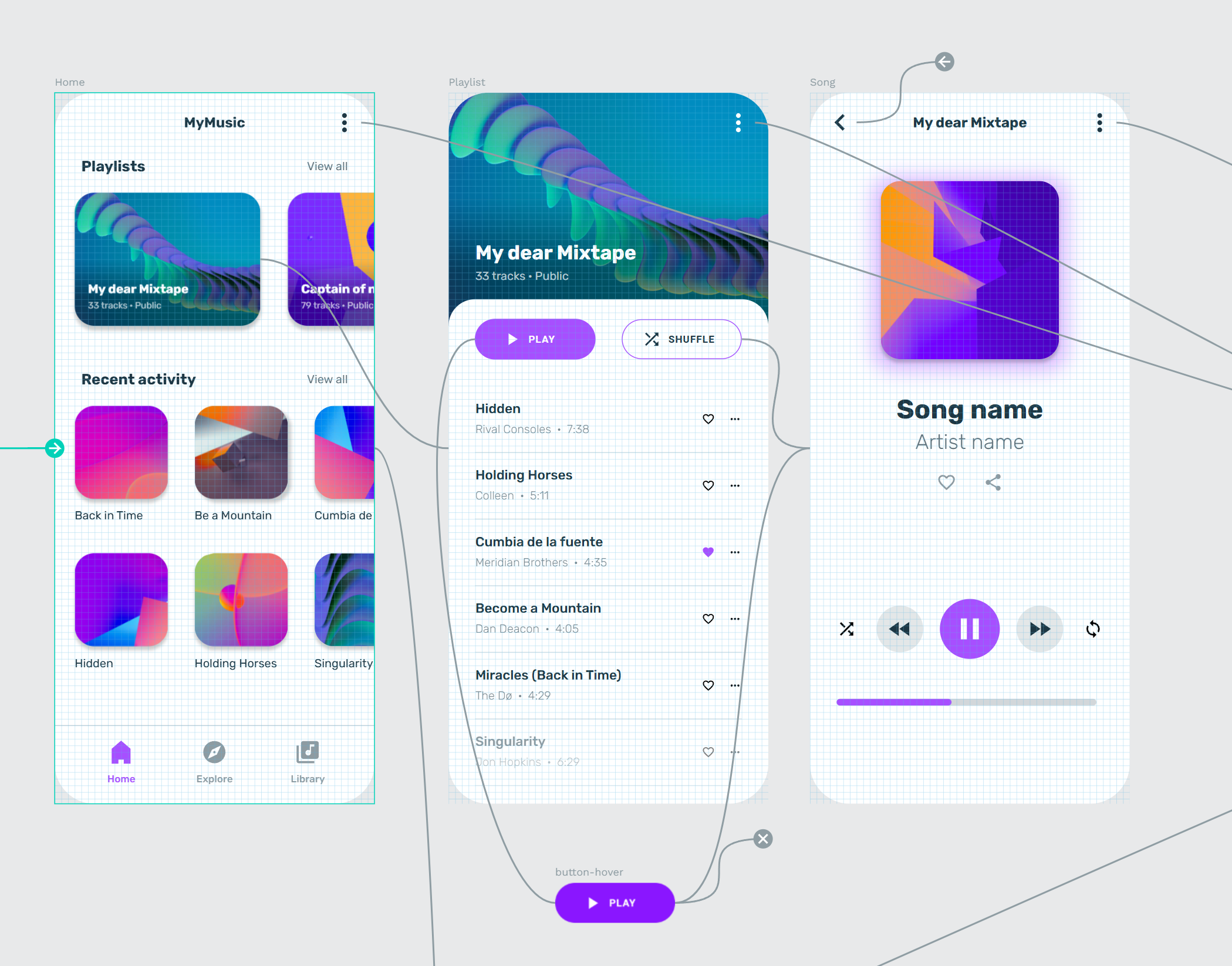 Interactive music app screenshot 1