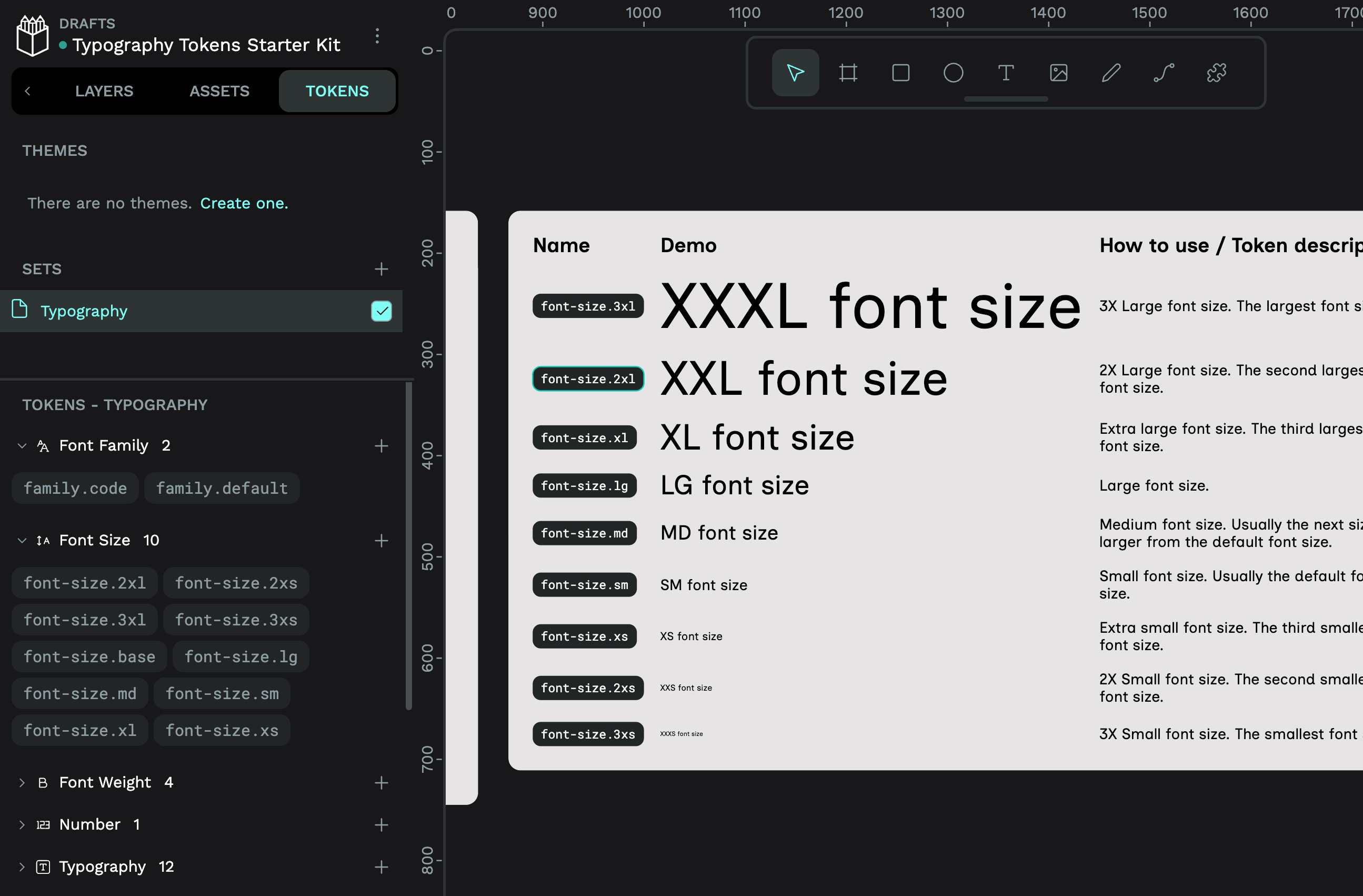 Typography design tokens starter kit screenshot 1