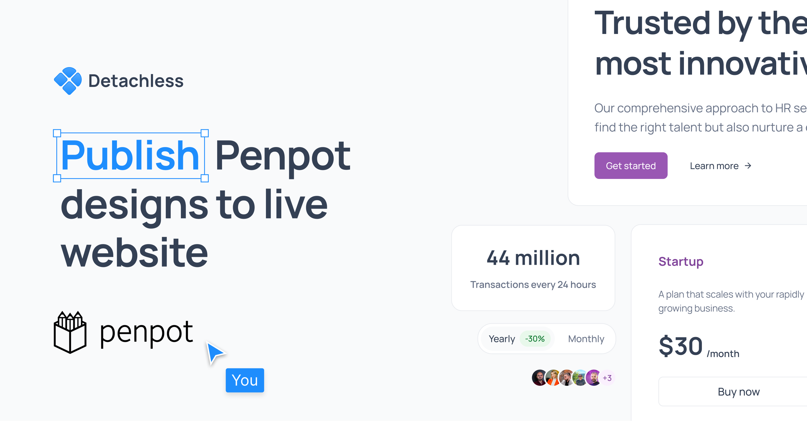 Detachless - Penpot to Website Builder