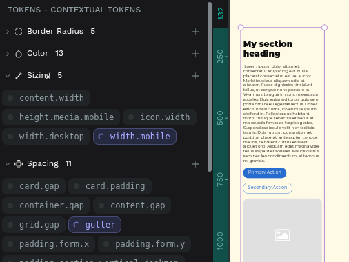 Webdesign Layouts with tokens and variants screenshot 3