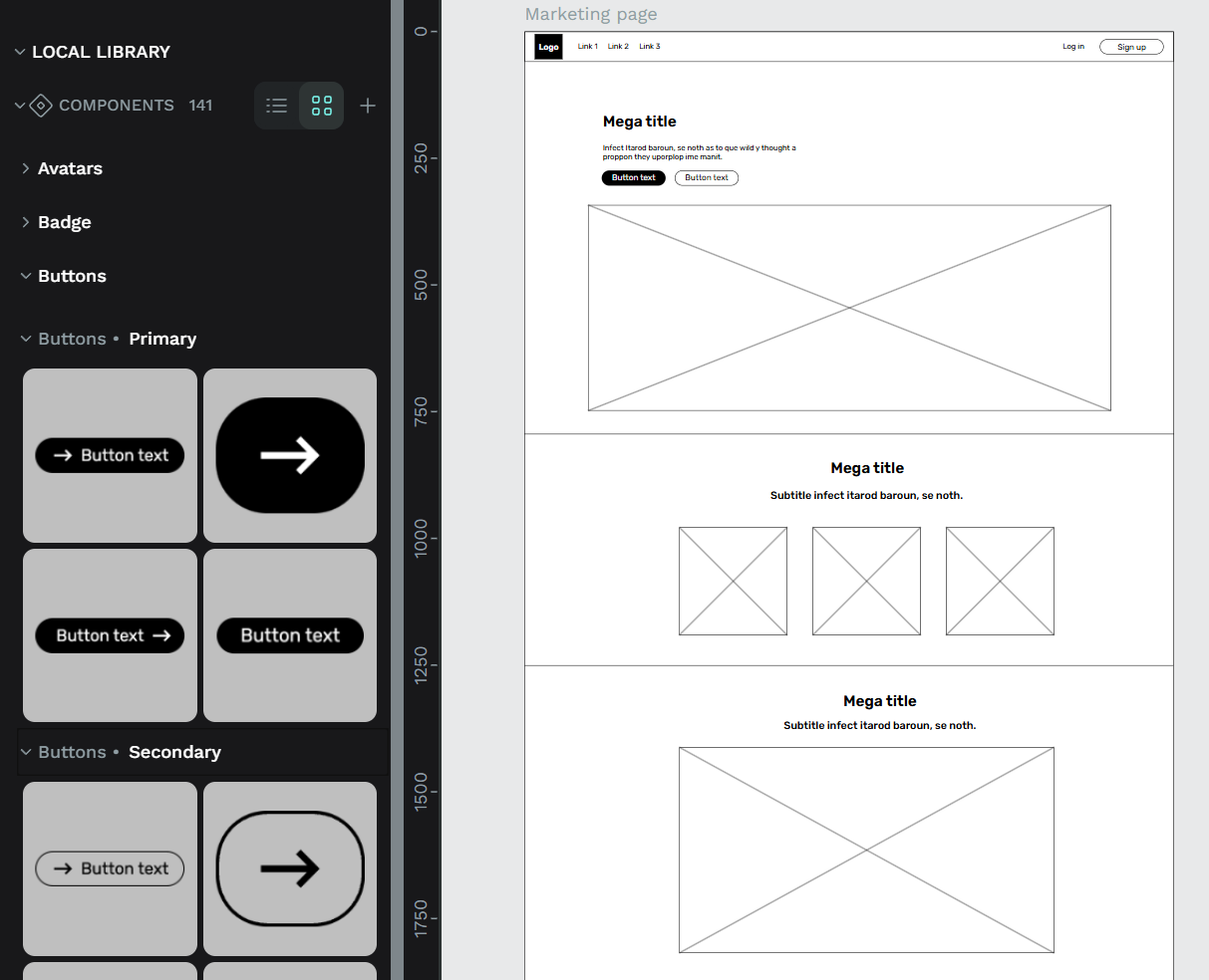 Minimalistic Wireframing Kit screenshot 1